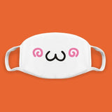 Super Cute Expression Smile Breathable Mouth Face Mask For Korean Black Kpop Unisex Kawaii Face Mouth Muffle Mask Cotton Anime