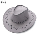 Western Cowboy Hat for Men Women Kids Fedora Outdoor Wide Brim Faux Leather Summer Wide Brim Beach Travel Cap Black White Pink