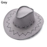 Western Cowboy Hat for Men Women Kids Fedora Outdoor Wide Brim Faux Leather Summer Wide Brim Beach Travel Cap Black White Pink