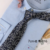 Corbata Hombre corbata 7cm cravates pour hommes de luxe rayures bleues cravate affaires Corbatas Para Hombre Mariage cadeau chemise accessoires