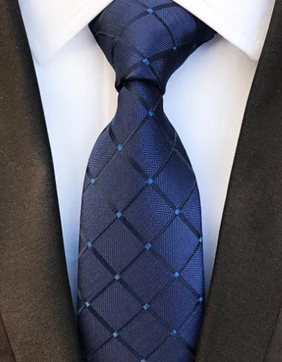 Corbatas de seda tejidas en jacquard con diseño de cachemira a cuadros para hombre, corbatas de 8 cm a rayas para trajes de negocios, bodas y fiestas.