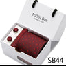Cravates de marque 100 % soie, coffret cadeau, bureau, homme, classique, fête, mariage, rayées, 7,5 cm, soie, mariage, motif floral, cravate, mouchoir