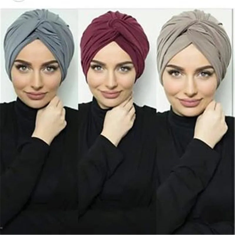 Turban intérieur en daim pour femme musulmane
