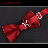 HUISUI 2024 New 43 Color Suit Bow Tie Wedding Gift Solid Party Classic Butterfly Cravat Wholesale Polyester Material Bowtie