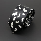 Fashion Casual Tie 5cm Skinny Slim Necktie Printing Skull Poker Smiling Face Symbol Hip Hop Boy Novelty Accessories Necktie Gift