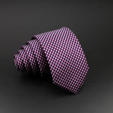Cravate tissée jacquard pour homme, classique, à carreaux, rayée, en polyester, tendance, pour mariage, affaires, fête, costume, robe, cadeau