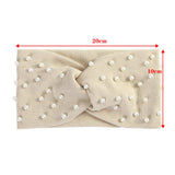 AWAYTR Women's Headbands Pearls Head Bands Knitted Turban Bandana Autumn Winter Elastic Hairband Warm Hair Accessories Headdress