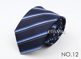 Nouvelle cravate classique à rayures et pois pour homme, jacquard, 7 cm, en polyester, étroite, slim, pour mariage, marié, affaires, costume, chemise, cadeau