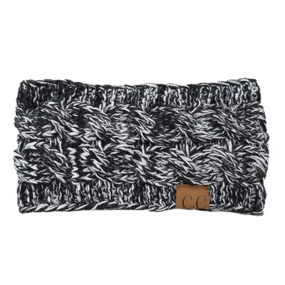2024 Fashion Bohemia Winter Warm Knitted Headband Hair Accessories Women's CC Wool Wide Hairband Stretch Solid Hairband Headwear