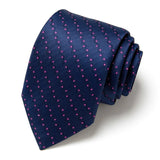 Cravate classique en soie pour homme, 48 couleurs, 7,5 cm, de luxe, à rayures, fine, pour costume, mariage, fête