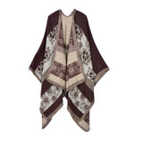 Luxus Marke Geometrische Poncho 2024 Kaschmir Schals Frauen Winter Warme Tücher und Tücher Pashmina Dicke Capes Decke Femme Schal