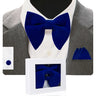 GUSLESON Velvet Big Bow Tie Men's Bowties Pocket Square Cufflinks Set with Gift Box Solid Red Yellow Necktie For Man Wedding