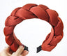 Winter/Autumn Women Thick Braids Headband Solid Adults Headdress Silk Fabric Padded Hairband Wide Hair Hoop Women Hair Ornament