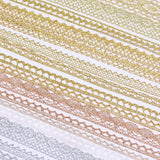 5/10yard Gold/silver Lace Trim Ribbon Roll Glitter Crocheted 7-24mm Ribbons Webbing Decor DIY Craft Gift Packing Sewing Supplies