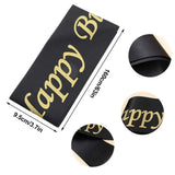 1 ceinture en satin pailleté « Joyeux anniversaire » pour fille, accessoire de décoration de fête, style sirène