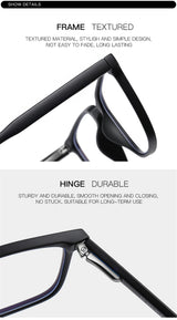 2025 Trending Blue Light Blocking Men's Glasses Gaming TR90 Matte Black Anti Ray Eyeglasses Computer Transparent Fashion Eyewear