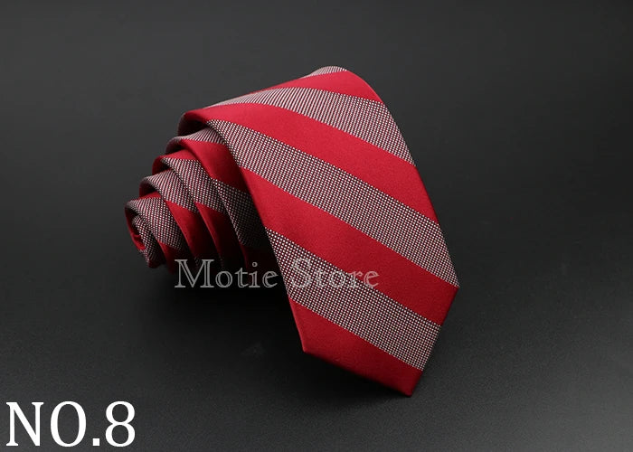Cravate tissée jacquard pour homme, classique, à carreaux, rayée, en polyester, tendance, pour mariage, affaires, fête, costume, robe, cadeau