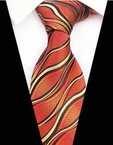 Corbatas de seda tejidas en jacquard con diseño de cachemira a cuadros para hombre, corbatas de 8 cm a rayas para trajes de negocios, bodas y fiestas.