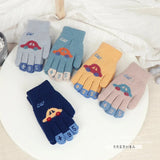 Gants d'hiver tricotés pour enfants de 4 à 8 ans, doux et chauds, motif dessin animé, pour garçons et filles