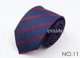 Nouvelle cravate classique à rayures et pois pour homme, jacquard, 7 cm, en polyester, étroite, slim, pour mariage, marié, affaires, costume, chemise, cadeau