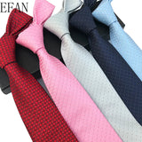 Corbatas de seda tejidas en jacquard con diseño de cachemira a cuadros para hombre, corbatas de 8 cm a rayas para trajes de negocios, bodas y fiestas.