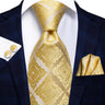 Cravate de mariage en soie à motif cachemire orange et argent pour homme, style créateur, avec boutons de manchette, style tendance, pour soirées d'affaires, livraison directe