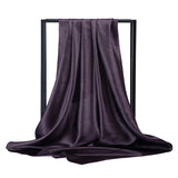 Foulard carré en soie de haute qualité 90 x 90 cm pour femme, châle uni, pour le bureau, pour les cheveux, pour le cou, pour musulmane, en Inde