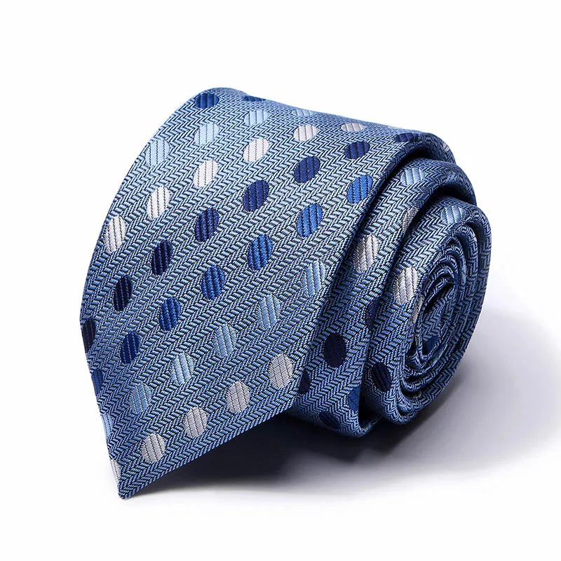 Cravate classique en soie pour homme, 48 couleurs, 7,5 cm, de luxe, à rayures, fine, pour costume, mariage, fête