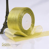 Gold-/Silber-Organzaband aus Seidensatin, 0,6–5 cm, glitzernd bestickte Zwiebelbänder für Hochzeitstorten, Geschenkdekoration, Bastelbedarf