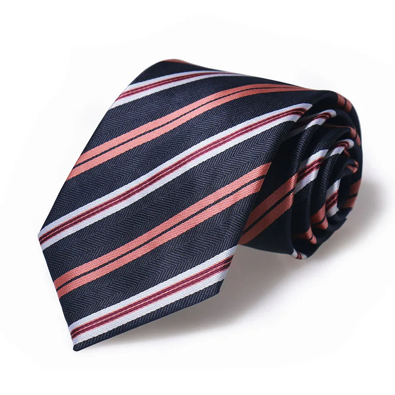 Cravate Huishi 8 cm à pois pour homme, slim, tendance, en polyester et microfibre, à carreaux, pour mariage
