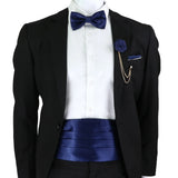 New Fashion Mens Cummerbund Bow Tie Brooch Set Black Red Blue   Waist Seal For Formal Tuxedo Business Suit Dinner Accessories