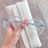 Fashion Women Anti Blue Light Glasses Blue Light Blocking Eyewear Luxury Brand Round Optical Spectacle Frame Computer Glasses