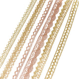 5/10yard Gold/silver Lace Trim Ribbon Roll Glitter Crocheted 7-24mm Ribbons Webbing Decor DIY Craft Gift Packing Sewing Supplies