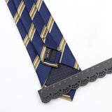 Nouvelle cravate classique à rayures et pois pour homme, jacquard, 7 cm, en polyester, étroite, slim, pour mariage, marié, affaires, costume, chemise, cadeau