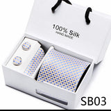 Cravates de marque 100 % soie, coffret cadeau, bureau, homme, classique, fête, mariage, rayées, 7,5 cm, soie, mariage, motif floral, cravate, mouchoir