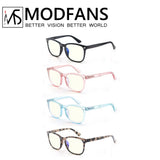 Blue Light Blocking Reading Glasses Women Stylish Square Readers Men UV Protection Magnifying Glasses Anti Glare 0 Degree