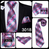 Hi-Tie 100% soie classique pour homme, cravate de mariage corail rose rouge pêche, pochette carrée, boutons de manchette, ensemble de cravates roses pour hommes, cravates cachemire unies