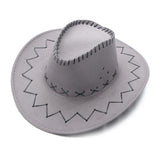 Western Cowboy Hat for Men Women Kids Fedora Outdoor Wide Brim Faux Leather Summer Wide Brim Beach Travel Cap Black White Pink