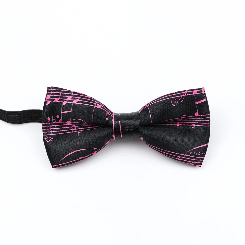 Nœud papillon en forme de note de musique, guitare, piano, pour adultes et enfants, accessoire fantaisie fait à la main pour fête de mariage, cadeau pour hommes