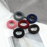 6Pcs/Lot Solid Color Basic Rubber Bands Simple High Elastic Hairband Girls Headwear Headband Fashion Women Gum Hair Accessories