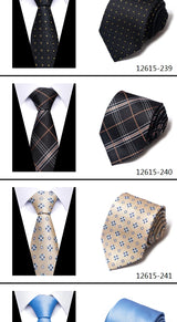 Cravate pour homme, 7,5 cm, de luxe, gris foncé, accessoires de mariage, à pois, pour le travail