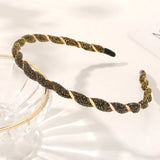 Organza Hairbands For Women Cross Weaving Hair Hoop Bands Korea Fashion Bright Silk Metal Headband Girls Hair Accessories Turban