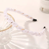 Organza Hairbands For Women Cross Weaving Hair Hoop Bands Korea Fashion Bright Silk Metal Headband Girls Hair Accessories Turban