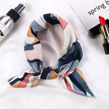 Foulard carré en soie 2023, mode satin de soie imprimé, petit foulard pour femme, foulard, bandana, châle, accessoires
