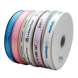 HAOSIHUI 6mm-100mm Ruban plat imprimé personnalisé Logo personnalisé Ruban en polyester Rubans de satin d'anniversaire de mariage 100 yards / lot