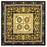 POBING Manual Hand Rolled Twill Silk Scarf Women Retro Cashew Square Scarves Echarpes Foulards Femme Wrap Bandana Hijab 90CM