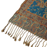 Pashmina Seidenschal Schal Wickel Paisley Jacquard Blumen Bordüren Rave 2 Lagen Wendbar Klassische Quasten Für Damen 70X180cm 200g