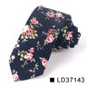 Nouvelle cravate florale pour hommes et femmes, cravate fine en coton pour mariage, cravates décontractées pour hommes, costumes classiques, cravates à imprimé floral