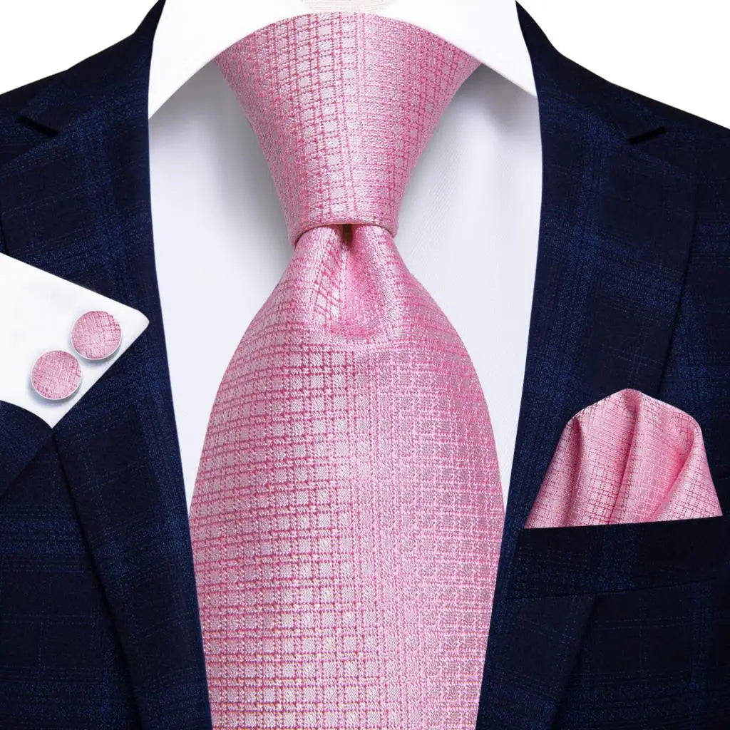 Cravate de mariage en soie à motif cachemire orange et argent pour homme, style créateur, avec boutons de manchette, style tendance, pour soirées d'affaires, livraison directe
