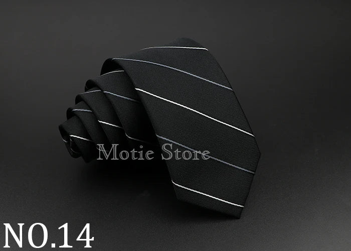 Cravate tissée jacquard pour homme, classique, à carreaux, rayée, en polyester, tendance, pour mariage, affaires, fête, costume, robe, cadeau